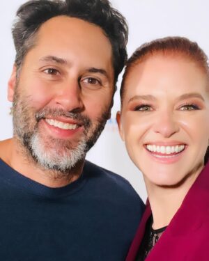 Sarah Drew Instagram - Had a blast last night at @lifetimetv @itsawonderfullifetime kickoff party honoring @bluestarfamilies . I hung out with my cast and crew from #acowboychristmasromance along with my beloved manager #adamgriffin . It was such a joy to hear @maxehrich sing the song he sings in my movie- as well as having the opportunity to meet several military spouses. What a night! Happy holidays! 
Tune into #acowboychristmasromance Saturday dec 9th at 8pm only on @lifetimetv 

Stylist: @karenraphael 
Stylist asst: @ilanauretsky 
Hair: @dereksyuen 
Makeup: @courthart1 

Suit: @dvf 
Bodysuit: @pinkoofficial 
Shoes: @malonesouliers
Clutch: @tylerellisofficial 
Jewels: @sterlingforever  @autumnfederici  @jakehelgren @tiamaggini
