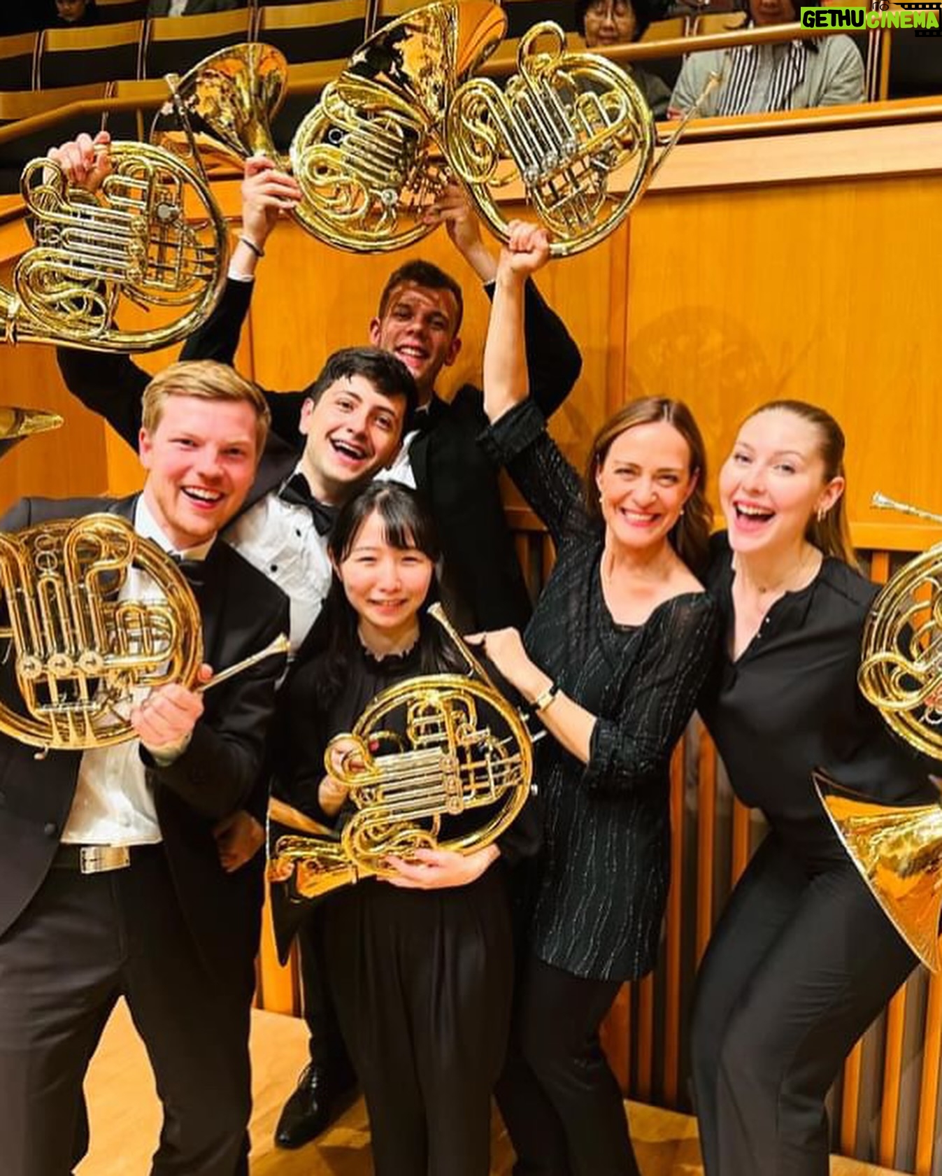 Sarah Willis - 4.2K Likes - Some memories of PMF 2024 - my favourite festival of the year. I love being in Japan 🇯🇵 and working with this year’s #PMFHorns, my colleagues and friends from the @berlinphil and the simply awesome @ni9_akers and his PMF team. The @pacific_music_festival is life-changing, see you next year! 🙏🤩📯💃🏻👘