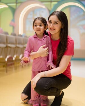 Sayyeshaa Saigal Instagram - My baby girl turned 3 this July and she had the cutest pyjama party with all her friends! Time is flying and I just want to keep her small so I can squeeze and kiss her more! ❤️❤️🧿🧿🧿 @arianajofficial @aryaoffl @shhaheen 

#birthdag#party#babygirl#baby#mama#love#forever#kid#myheart#blessed#gratitude