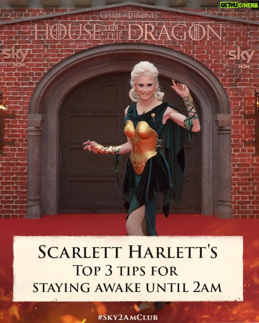 Scarlett Harlett - 2.9K Likes - TONIGHT FIRE WILL FINALLY REIGN! 🔥❤️🔥
I am very excited to officially partner with @skytv tonight and join the #2amClub over on Twitter for the airing of @houseofthedragonhbo!!
To all the super fans (like me 😆) who can’t wait until tomorrow night to watch, come over to Twitter at 2am and let’s geek out over the first episode when it airs on Sky Atlantic! Having seen the first episode already you are in for a bloody TREAT 🤩🔥❤️🔥
See you there my beauties! #HouseoftheDragon #SkyTV #SkyAtlantic #Targaryen