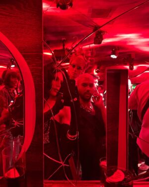 Scarlett Harlett Instagram - There’s Something About Charli ♥️ 

Thank you for much to the entire team and of course the stunosha @charli_xcx for having us at the CRASH album launch! 

PS can we discuss this venue tho? I felt like I was in @gildedagehbo! ⚜️