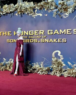 Scarlett Harlett Instagram - wow, two premieres in two days and how grateful I am to have been invited! I got to have my lil movie star moment at the red carpet for the new @thehungergames movie last night and it did not disappoint! So before you go and see the movie which I highly recommend I need you to see how pretty I felt 🥹♥️ @lionsgateuk #thehungergames @concordemedialondon

dress by the amazingly talented @dylanjoelstudio 🫶🏻