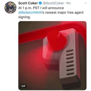 Scott Coker Instagram - 🚨Announcement coming at 1pm PST🚨
