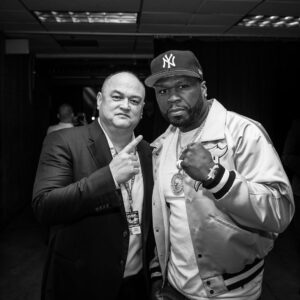 Scott Coker Instagram - Power suit, power tie, & power moves, I'm glad to have you on board @50Cent.

Who wants 50's $1,000,000 💵 ? #BellatorWGP #LeCheminDuRoi