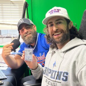 Scott Rogowsky Instagram - WHO’S GOT THE HOTTEST HANDS IN THE HOBBY???? 🙋‍♂️ Had a ball rippin Bowman Draft on release day / #BradyDay with the @filthbombbreaks boys at their world-class headquarters in Strong Island. Sat in for a guest spot on their epic 100 case break and may or may not have hit the card of the day, 1/1 printing plate auto of studly @maxxclarkk 💅 Then cracked a box of my personal favorite @topps Archives and hit a Chipper auto /50 in the very first pack 🔥 Can’t go wrong with these Filthy guys! #thehobby