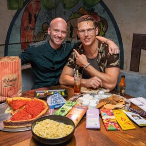 Sean Evans Instagram - The mensch, the myth, the got damn John Stockton of interviewing, @seanseaevans, ate his last meal with me, and this episode means a whole lot. Hot Ones came out when I was 22 years old, and I’d just started taking journalism seriously. I was writing for newspapers and magazines, and also this weird lil’ (James Beard Award-winning) food blog called @firstwefeast. The Bobby Lee episode was the first time I thought, “oh, this Sean dude is good—like REAL good—and this show is gonna be a hit.” I’ve followed Sean’s journey closely, from frying chicken with Maangchi to interviewing Ariana Grande, and being able to give him the same treatment he gives his guests meant the world. Flat out, there is no Last Meals without Hot Ones, and Sean’s work set the standard that I try to hold myself to every episode. Sean put it best when he compared the process to watching a duck on the water—it looks calm up top, but there’s a furious storm brewing underneath the surface. Also shoutout to @justinbolois and @nachohunters for giving me an early start in my career, and being on set for the full circle moment 🤙🤙. Can’t wait for you to check the episode out.