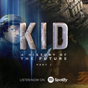 Sebastian de Souza Instagram - From This 📚 > To THIS 🎙!!! 

Can’t believe that in just 4 months the amazing team at @offlineruniverse have gone from publishing Kid: A History of the Future to producing a brand new Audio Drama series based on the book!!! 

Listen on @spotify now! Or wherever you get your audio! 

Starring the wonderfully talented @tanyaburr as El Kellis, @sadiesoverall as Izzy and many many more, with cover art  illustrated by @nicolas_bannister and an original score composed by @jamiewhtjay I have never been prouder of anything in my life! 

I hope you love it as much as I do!!!