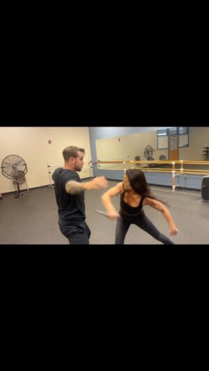 Serena Deeb Instagram - Big thank you to Jason Mello for teaching me some fight choreography and knife work. It was so bad ass to train with you!

#stunt #stuntwoman #stunting