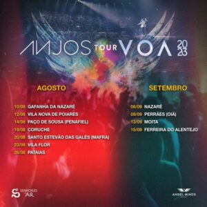 Sérgio Rosado Instagram - Alô família, aqui está a nossa agenda de Agenda de Agosto e Setembro, vamos actualizadando com datas novas 😍🙌🏻 ... Vê por onde vamos passar e vem voar connosco 🎶.
.
.
.
#anjosaovivo #tourvoa #tourvoa2023 #music #concert
