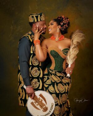 Sharon Ooja Instagram - Yesterday I married my dream man!!! The man with the kindest heart…. A true king!! My gift from God❤️❤️❤️ thank you for making me  the happiest wife !!! Our love is protected by the God of the angel armies .. our king Jesus ❤️… thank you all for the love my insta family!!! My odogwu and I are sooo grateful ❤️❤️❤️❤️ 

Photography @georgeokoro 
Event decor company @alveenaevents 
Bridal stylist: @dahmola
Hair: @adefunkeee
Makeup artist: @bibyonce
Brides outfit: @somobysomo ❤️
Brides jewelry: @gbengaartsmith
Groom outfit: @atafo__
Grooms stylist @atafo__ 
Grooms fan: @leolishartistry