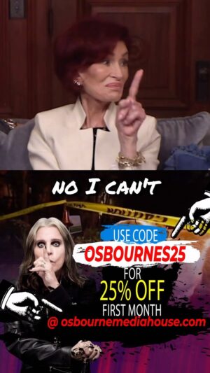 Sharon Osbourne Instagram - Love Lola to bits, but that vomit was something else!
Use ‘OSBOURNES25’ for 25% off your first month at osbournemediahouse.com. Join us for exclusive shows, fabulous merch, and so much more! But be quick, this offer is only good for one week!