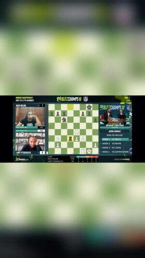 Shawne Merriman Instagram - BLITZCHAMPS IS HERE!

Drue Tranquill, the Kansas City Chiefs linebacker, returns to defend the BlitzChamps title he won last year against cornerback Chidobe Awuzie, who is also competing this year. NFL legend Larry Fitzgerald Jr. is a longtime chess aficionado, but is still chasing his first BlitzChamps title! Michael Vick, another legend of the game will be making his BlitzChamps debut this year while Arizona Cardinals quarterback Kyler Murray is back again!

Catch it all on Lights Out Sports