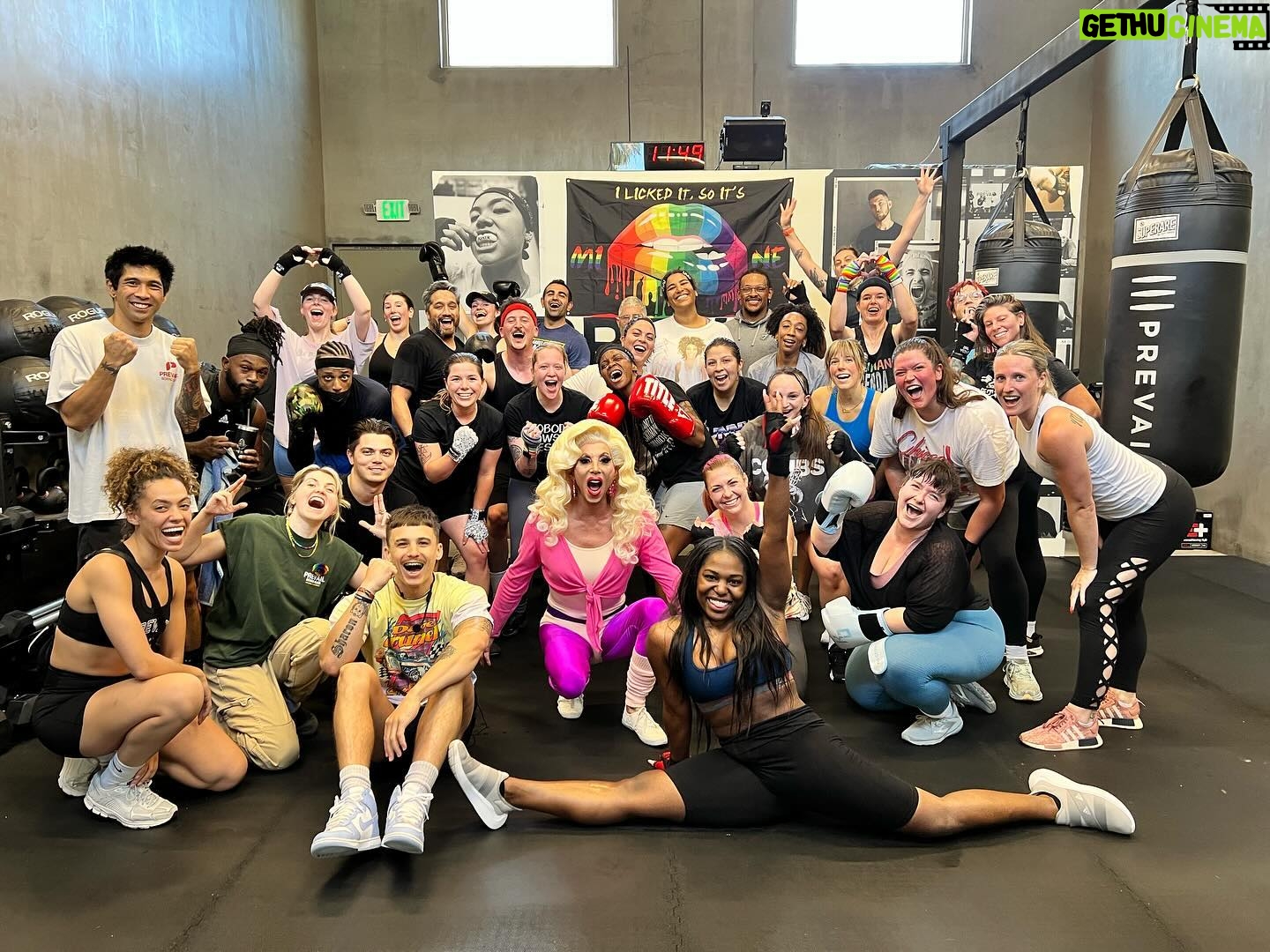 Sherry Vine - 287 Likes - I had so much fun today at @prevailboxing for their Pride celebration class! I work out here and everyone is so cool and inviting so I immediately said yes when they asked me to make an appearance in drag. I was giving Jane Fonda “don’t forget to breath” motivation lol.