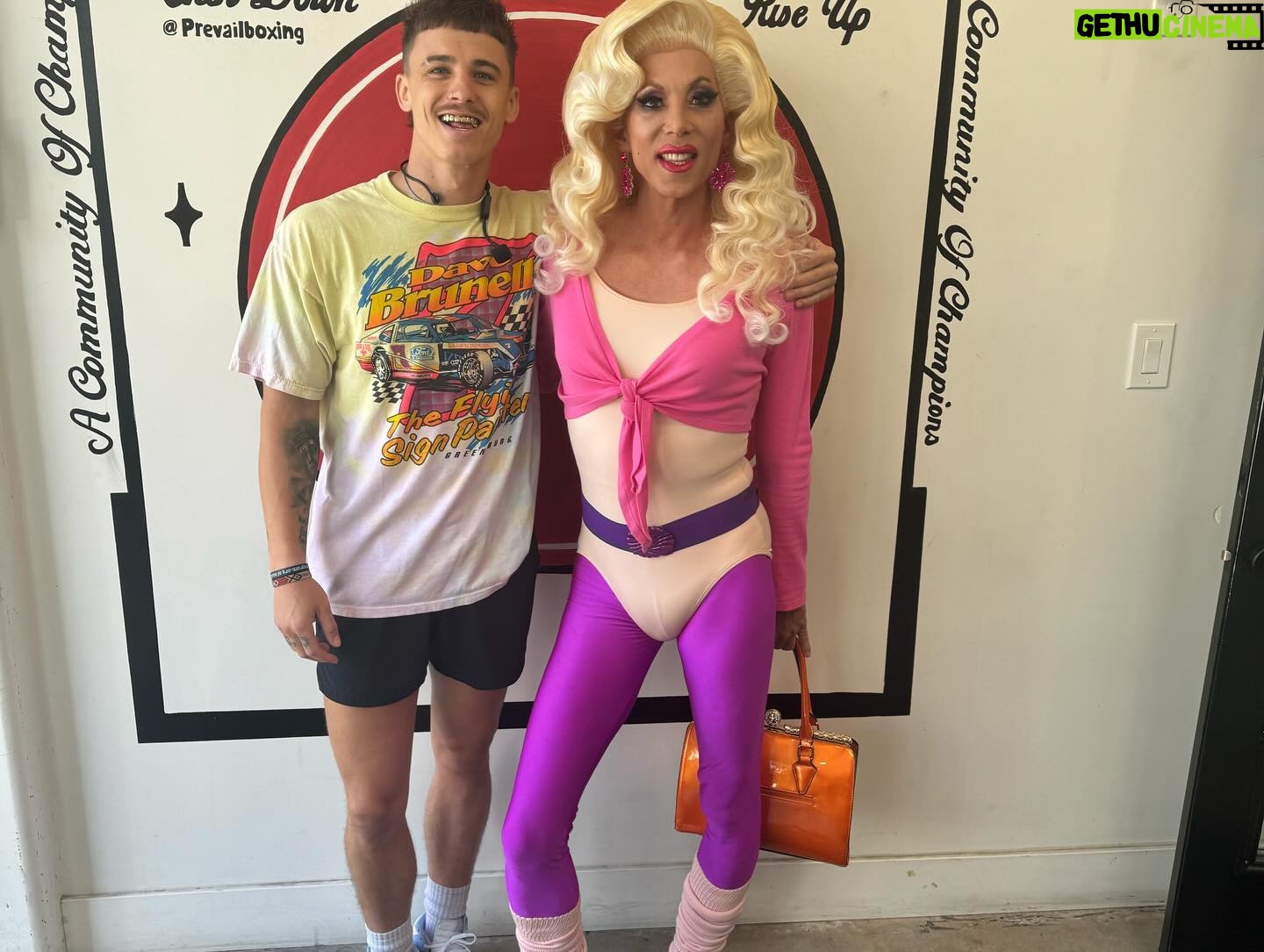 Sherry Vine - 287 Likes - I had so much fun today at @prevailboxing for their Pride celebration class! I work out here and everyone is so cool and inviting so I immediately said yes when they asked me to make an appearance in drag. I was giving Jane Fonda “don’t forget to breath” motivation lol.