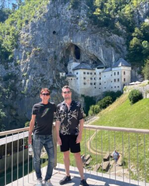 Sherry Vine Instagram - Exploring Slovenia with @gregkiep We had a day trip out to the coolest castle built into a mountain called Predjama Grad. Then these crazy caves called Postojna. A really amazing trip! I’d never seen anything like this.