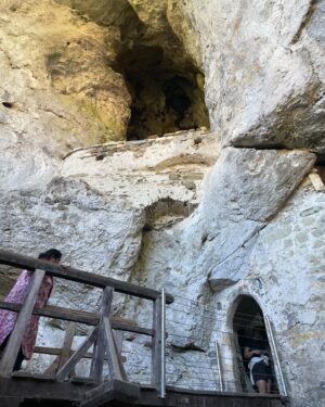 Sherry Vine Instagram - Exploring Slovenia with @gregkiep We had a day trip out to the coolest castle built into a mountain called Predjama Grad. Then these crazy caves called Postojna. A really amazing trip! I’d never seen anything like this.