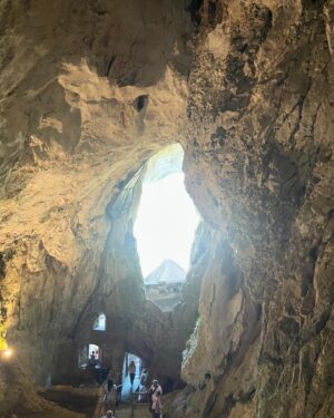 Sherry Vine Instagram - Exploring Slovenia with @gregkiep We had a day trip out to the coolest castle built into a mountain called Predjama Grad. Then these crazy caves called Postojna. A really amazing trip! I’d never seen anything like this.