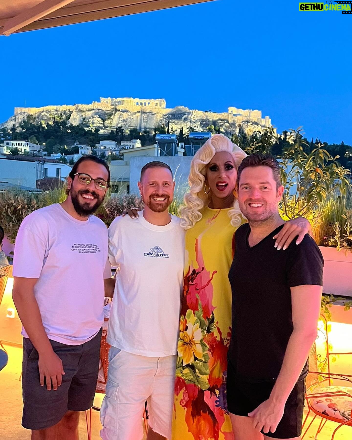 Sherry Vine - 587 Likes - Had a wonderful evening in Athens. This is the Acropolis at night. We were at a very cute and delicious gay friendly cafe/bar called Viola. @gregkiep @uelirichischick @moamen6248 Off to Berlin!