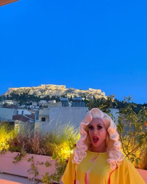 Sherry Vine Instagram - Had a wonderful evening in Athens. This is the Acropolis at night. We were at a very cute and delicious gay friendly cafe/bar called Viola. @gregkiep @uelirichischick @moamen6248  Off to Berlin!