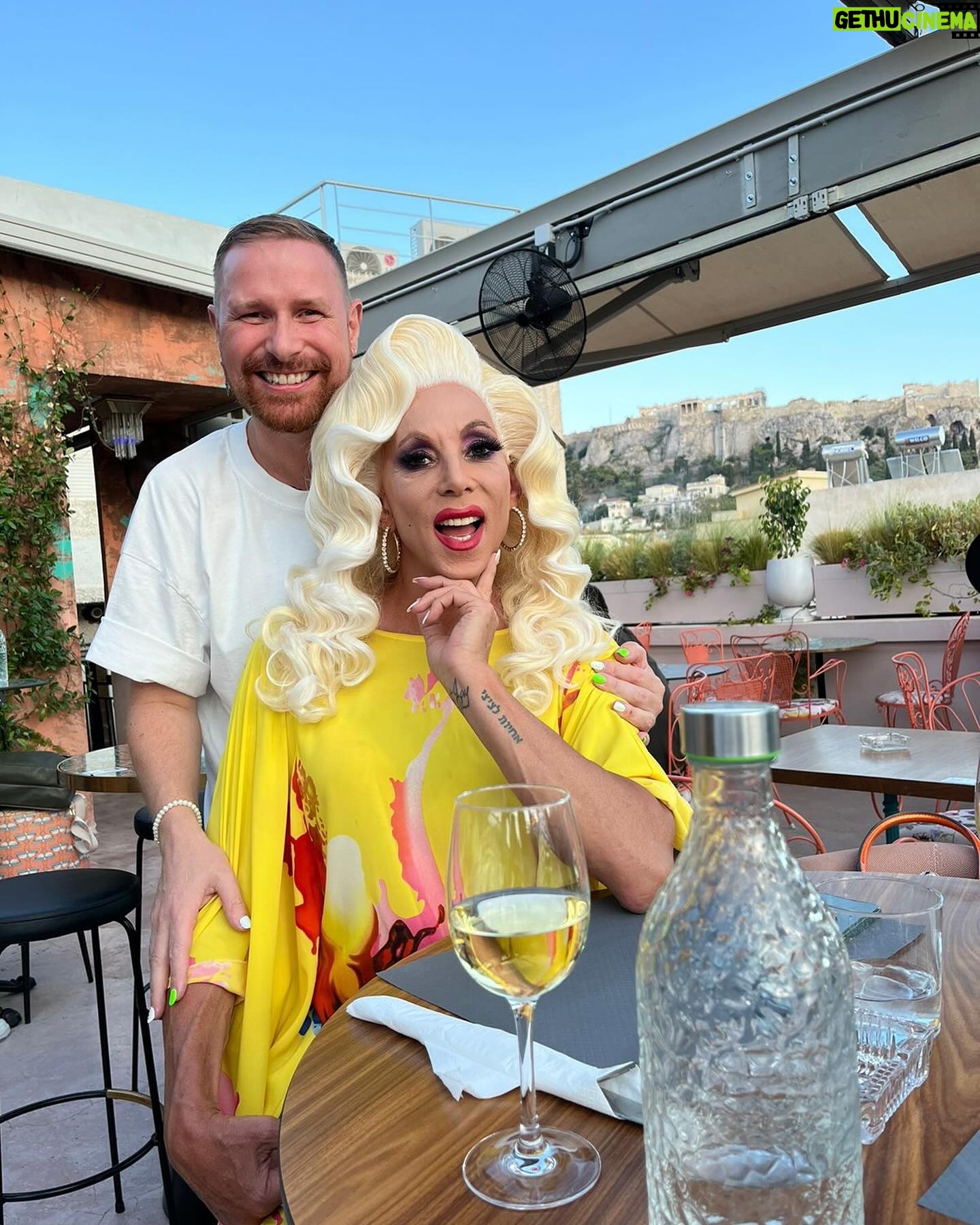 Sherry Vine - 587 Likes - Had a wonderful evening in Athens. This is the Acropolis at night. We were at a very cute and delicious gay friendly cafe/bar called Viola. @gregkiep @uelirichischick @moamen6248 Off to Berlin!