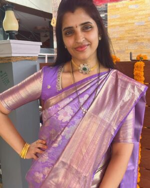 Shyamala Instagram - Embracing the little #lavender moment’s 💜💜💜
Saree &blouse by @pattusareeswholesale