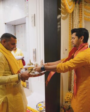 Siddharth Nigam Instagram - We performed the Griha Pravesh, Kalash Puja, and Rudra Abhishek in our new home in Mumbai—the city of dreams, where our dreams have finally come true. This isn’t just a house; it’s the culmination of years of hard work and dedication. My brother and I have always wanted to give our mom the home she deserves, and seeing her walk into her own space, surrounded by love and blessings, was a moment we’ll treasure forever. This home represents our journey, our struggles, and our triumphs, and I couldn’t be more grateful to share it with the people who mean the most to me. Here’s to new beginnings and endless memories in the city where our dreams became reality. 🙏🏽❤️ #GrihaPravesh #KalashPuja #RudraAbhishek #MumbaiDreams #FamilyBond”