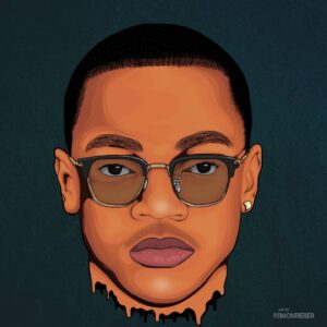 Simon Rieber Instagram - I just finished dope cartoon head for  @michaelraineyjr ✍🏿🖼🔥
.
.
.
#simonrieber #michaelraineyjr #ghoststarz #powerbook2 #tariq #Illustration #digitalart #draws