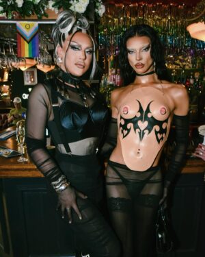 Sminty Drop Instagram - mommy milkers out 4 @jeanpaulgaultier 

thank u for letting me celebrate pride with u @jeanpaulgaultier @henryholland @msaimeephillips @editionlondon !! 

raising funds for the amazing @aktcharity & @notaphaseorg 

bodice by me inspired by @seks.llc

@goudieevents