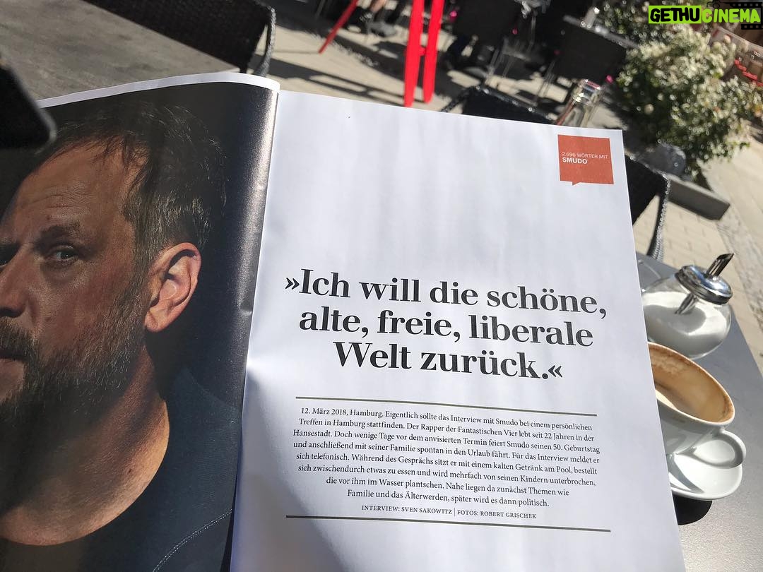 Smudo - 1.4K Likes - Kaffee trinken. Eigenes Interview lesen. #galore https://galore.de/magazin #sohabichmirdasvorgestellt