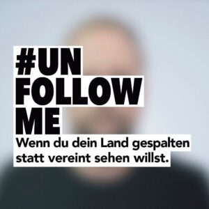 Smudo Instagram - ‪#unfollowme Wenn du dein Land gespalten statt vereint sehen willst.‬
‪Unterstütze die Social-Media-Initiative gegen rechts: unfollowme.org‬