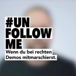 Smudo Instagram - #unfollowme Wenn du bei rechten Demos mitmarschierst. 
Unterstütze die Social-Media-Initiative gegen rechts: unfollowme.org