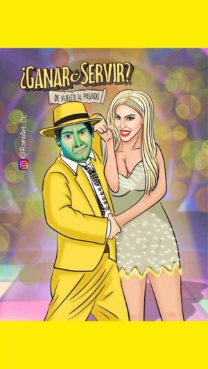 Sofía Camará Instagram - Miren lo que es esta maravilla de ilustración realizada por la artista chilena @romiart_cl inspirada en el capítulo de anoche del reality @ganaroservir por @canal13cl donde junto a @labototafox lo dimos todo y más interpretando el tema principal de “La Máscara” Hey Pachuco 🎶🎶 SABÉLO 💋💄
.
P/D: Gracias por tanto amor en esta nueva temporada, no puedo mas de tanto cariño #Sabélo #Chile #Temporada2024 🫶🌈♥️🇨🇱