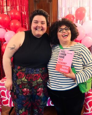 Sofie Hagen Instagram - WILL I EVER HAVE SEX AGAIN? The Book Launch!

How can I only pick 10 photos from yesterday? Impossible choixe. You might get a Part Two, if you like this kind of thing.

You know, the number one thing people have texted me after last night, is that EVERYONE who came to my book launch was nice. And I looked around the room and it was true. I feel very lucky to be surrounded by wonderful people on such a big day.

My editor @lucytirahan did an incredible speech that almost made me cry. My @blinkpublishing team was incredible, helping me pull this event off. @jodiemitchetc not only played a big part in the actual book, but came and helped me set up the room. @justineupnorth took ALL THE PHOTOS and there’s nothing she CAN’T DO TO PERFECTION, she is so freaking talented, it’s not fair.

On my way to the book launch, I saw someone online had posted a ‘day in the life of an author’ video and my first thought was ‘oooh I’d love to be an author’… I’m not sure it’ll ever feel truly real?

Anyways, just so this post isn’t just gushing and bragging about my lovely friends — I’m doing a big London show on Tuesday at @earthackney … You should come!