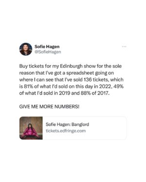 Sofie Hagen Instagram - QUESTIONS & THOUGHTS of the week, folks. We’re talking Queer Ultimatum, voice notes, food recommendations and Edinburgh Fringe…