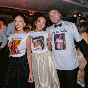 Sophia Culpo Instagram - I have to say the afterparty merch was 10/10. Shoutout to our designer @gusculpo x @dolcegabbana👏🏼😂 Welcome to the Crazy Culpo Fam @christianmccaffrey 🙏🏼🤍✨