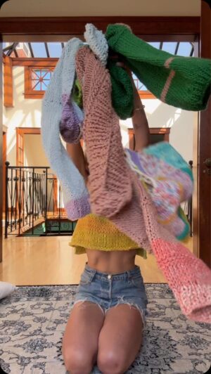 Sosie Bacon Instagram - The questions is: would you wear any of these, and not just to be nice? And secondly has anyone started a knitters anonymous?!?!