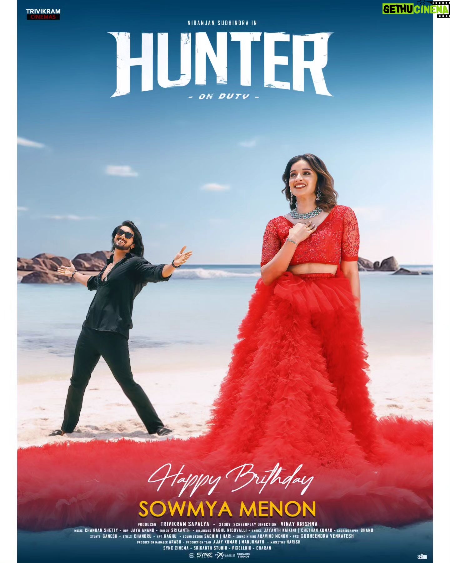 Sowmya Menon - 51K Likes - Thank you Team "Hunter - On Duty"❤️❤️🙏🙏
#hunteronduty #grateful #comingsoon #intheaterssoon #kfi #kannadafilm