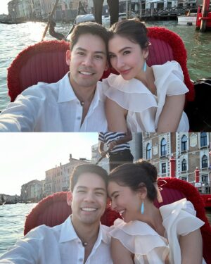 Sririta Jensen Instagram - Buongiono Venezia!! Babymoon trip🌙 Thank you so much my super sweet hubby🩷 Love you to the moon and back 🌕