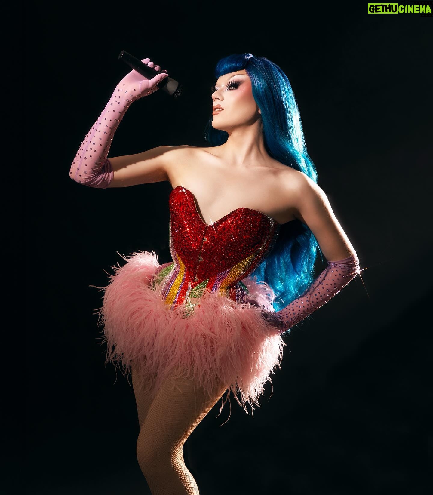 Starlet - 30.3K Likes - No regrets, just love❤️
A bit of a soppier post than usual but @katyperry has been my idol for 16 years now. I’ve wanted to recreate this look for as long as I can remember and it was my biggest dream come true to wear it while introducing her to stage for her London 143 Album playback. This was a moment I’ll treasure for the rest of my life. Words can’t express how grateful I am to have had the opportunity.
Love you for lifetimes❤️♾️
📸Shots 1 & 3: @mtyparks @matty_parks
💇🏼♀️ Hair: coloured by @dakota.schiffer
👗Corset: made by @misty_couture stoned by @itsstarlet using a mixture of Luna and Zodiac rhinestones from @crystalparadeuk ✨