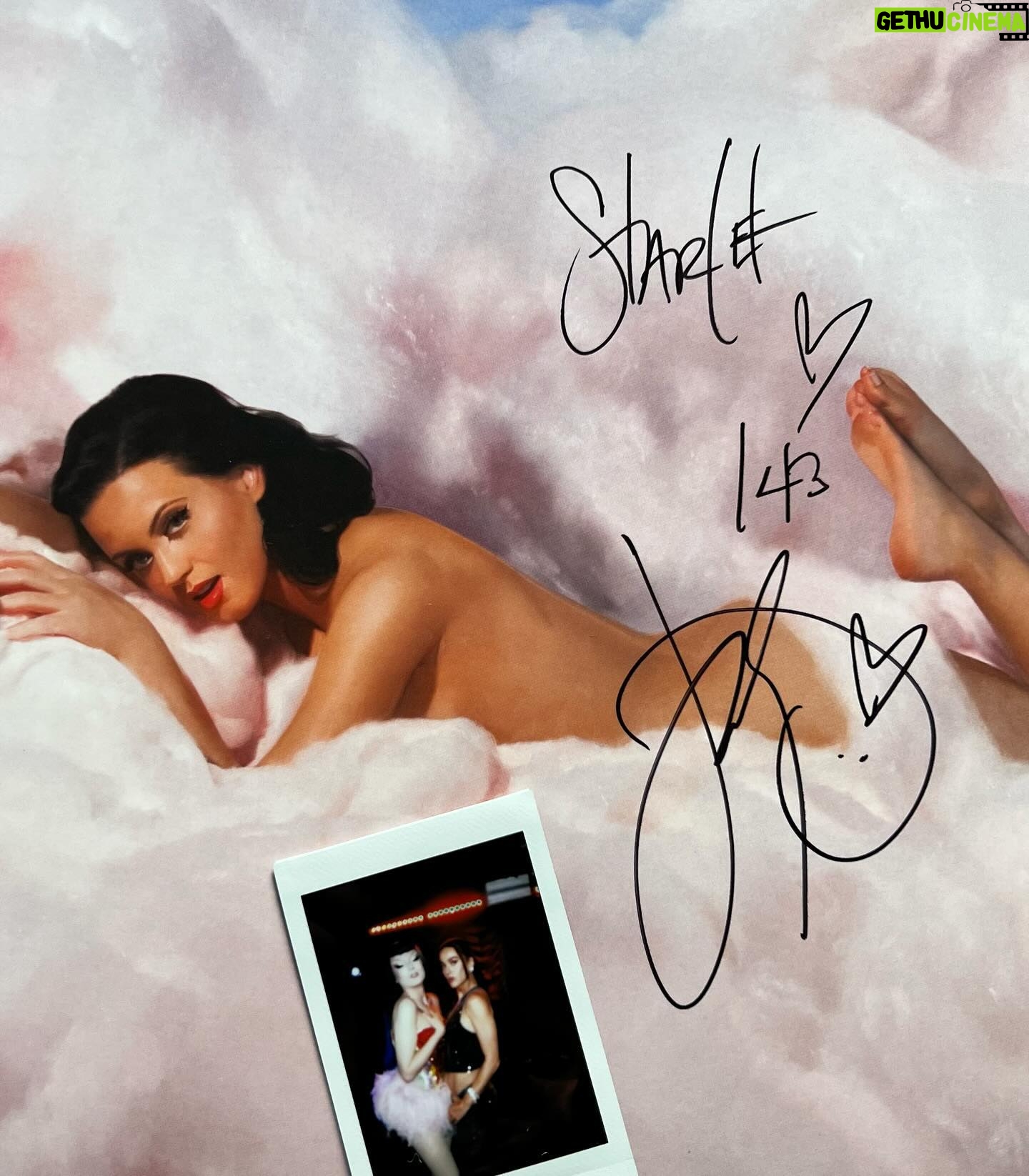 Starlet - 30.3K Likes - No regrets, just love❤️
A bit of a soppier post than usual but @katyperry has been my idol for 16 years now. I’ve wanted to recreate this look for as long as I can remember and it was my biggest dream come true to wear it while introducing her to stage for her London 143 Album playback. This was a moment I’ll treasure for the rest of my life. Words can’t express how grateful I am to have had the opportunity.
Love you for lifetimes❤️♾️
📸Shots 1 & 3: @mtyparks @matty_parks
💇🏼♀️ Hair: coloured by @dakota.schiffer
👗Corset: made by @misty_couture stoned by @itsstarlet using a mixture of Luna and Zodiac rhinestones from @crystalparadeuk ✨