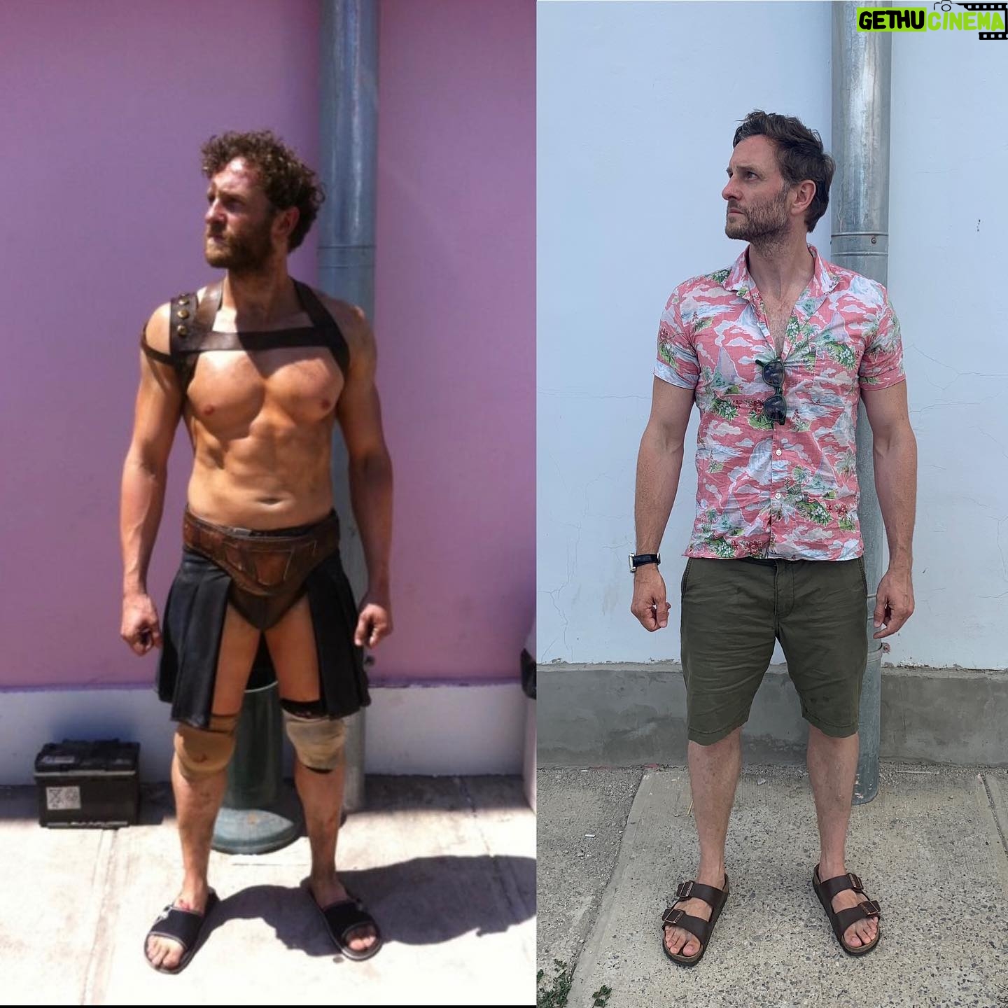 Steven Cree - 4.2K Likes - Ten years on, same spot, different sandals, @nuboyana . Fond memories of having my head decapitated by Eva Green in the 300 sequel. Hence the character name, decapitated Greek Marine. No decapitation this time but plenty of horror. @lionsgate #Bagman