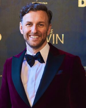 Steven Cree Instagram - The Twin premiere in Helsinki. With producer @aleksi_hyvarinen & director @taneli_mustonen . Both a pair of Finnish legends. 🇫🇮

Stylist the inimitable @tommythetailorr 
Tux @scabal 
Shoes (handmade no less) the utter gents @arthursleepshoes
Photos @liisakivi
