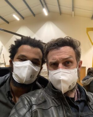 Steven Cree Instagram - All episodes of the final season of @adiscoveryofwitchestv are now available on @skytv & @nowtv ! 
The ‘middle finger/bird’ photo and other cool ‘mood’ shots by @charliesurbey 
@shudder @amcplus @sundancenow @debharkness ..you legend! @bad_wolf_tv @olivierhuband  #Adiscoveryofwitches #Gallowglass