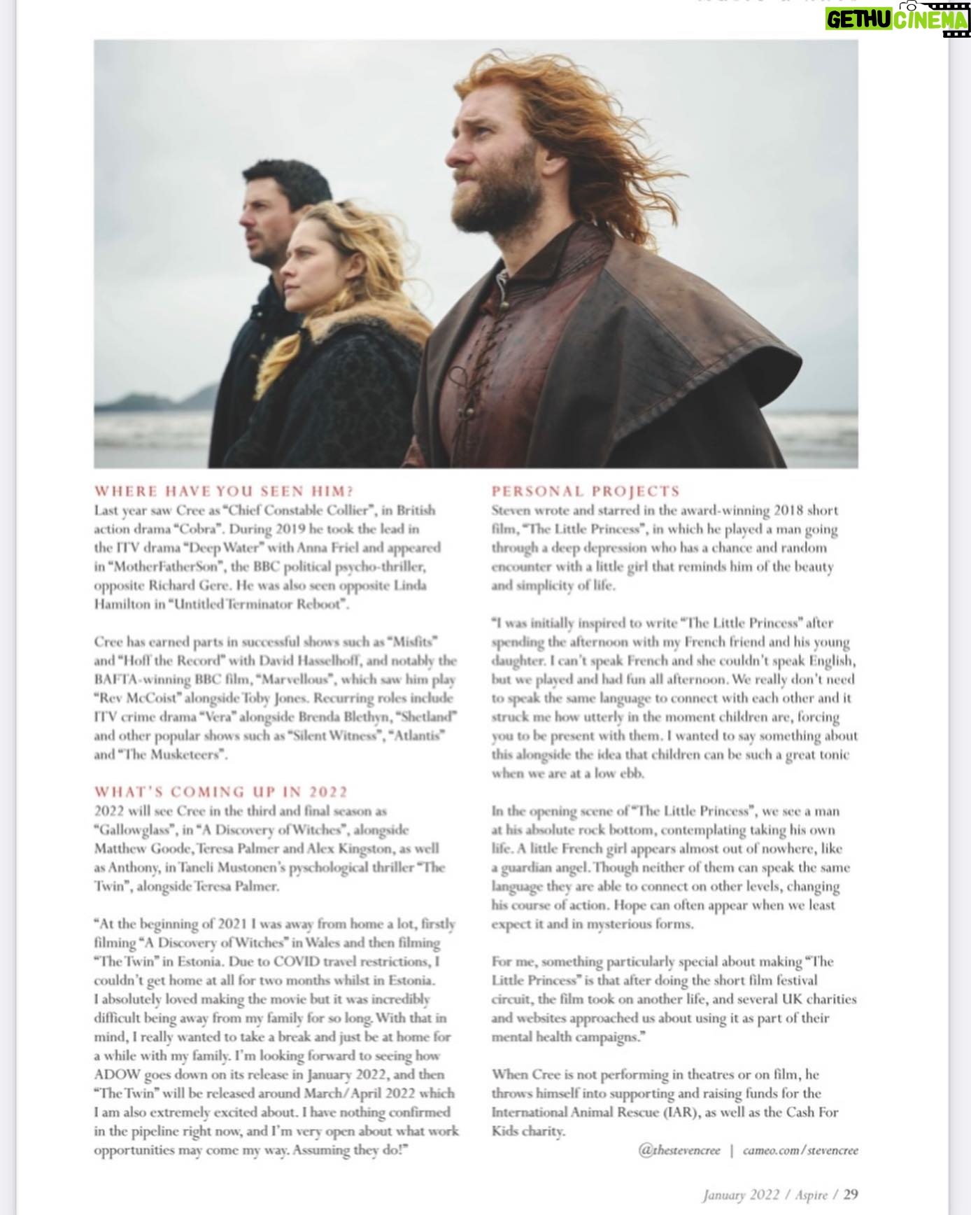 Steven Cree - 5.5K Likes - Little piece in @aspireessex . Thank you guys.
Photo by @michaelshelford
#adiscoveryofwitches @skytv @amcplus @nowtv #TheTwin
