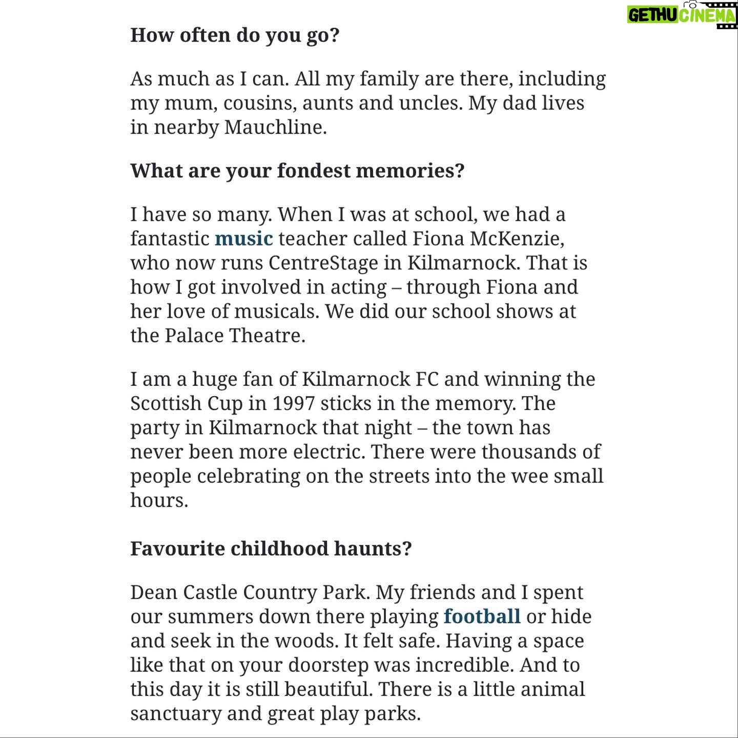 Steven Cree - 3.4K Likes - My favourite place in Scotland, Kilmarnock. Thanks @susanswarbrickdimmock and @theheraldscotland for letting me talk about my love for my hometown. #KTID