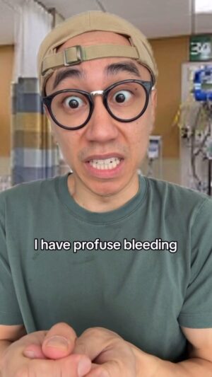 Steven Ho Instagram - Patient has “profuse bleeding” 😌 #MuFKR
