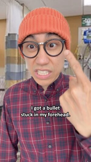 Steven Ho Instagram - Patient has a bullet stuck in his forehead 😳 #MuFKR