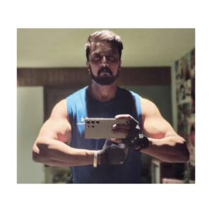 Sudeep Instagram - Nothing is more satisfying than feeling Good. 
#BRB demands More , , Much More .