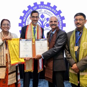 Sundar Pichai Instagram - Last week I was grateful to receive an honorary doctorate from my alma mater IIT Kharagpur. My parents always hoped I would get my doctorate, I think an honorary one still counts:) 

The access to education and technology at IIT put me on a path to Google and helping more people access technology. IIT’s role in technology will only grow in importance with the AI revolution, and I will always be thankful for my time there.