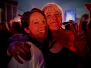 Suzi Ruffell Instagram - A wonderful time at Brighton Pride with my best girls. 
Yes we did get matching rainbow tattoos.
🌈
